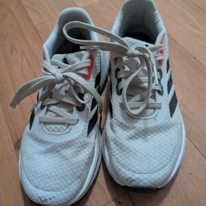 Adidas Cream and Black Athletic Shoes